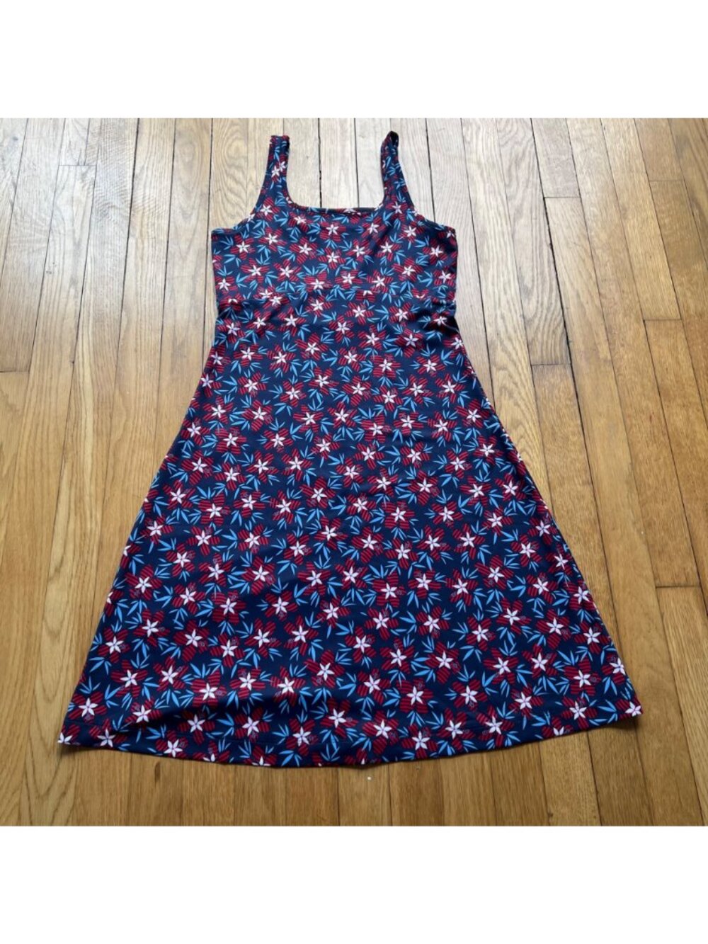 Columbia Sportswear Size XS Nocturnal Hibiscustripe Floral PFG Freezer III Dress - Picture 4 of 16
